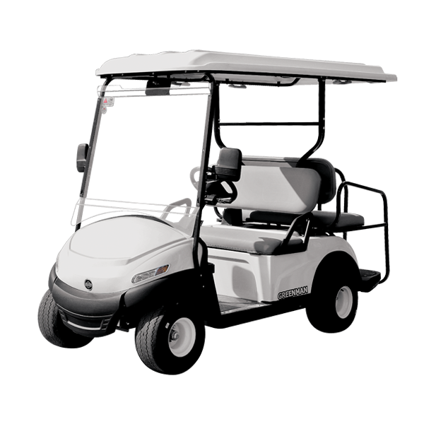 Electric golf cart with rear seat Electric golf cart with rear seat